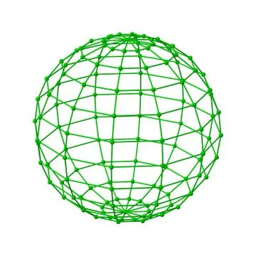 3D Sphere. Molecular lattice. Abstract Globe.  3d Vector illustration. Иллюстрация