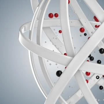 3d sphere of multicolored rings in cloud from multicolored drops Stock Illustration