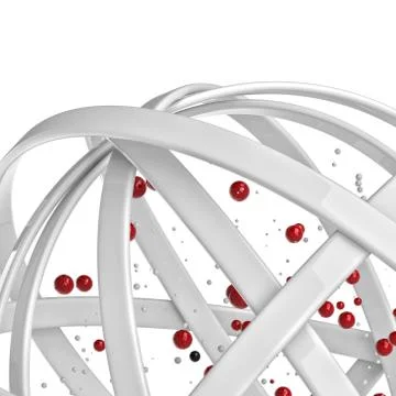 3d sphere of multicolored rings in cloud from multicolored drops Stock Illustration
