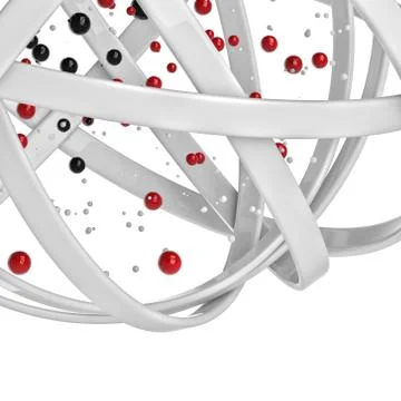 3d sphere of multicolored rings in cloud from multicolored drops Illustrazione stock