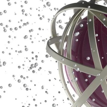 3d sphere of multicolored rings in cloud from multicolored drops Stock Illustration