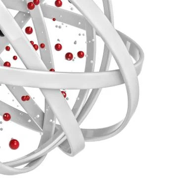 3d sphere of multicolored rings in cloud from multicolored drops Stock Illustration