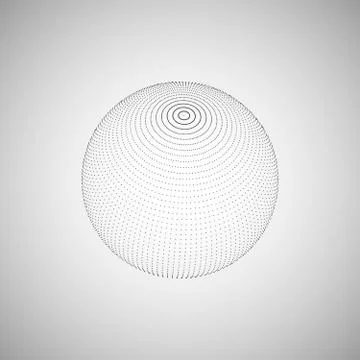 3D sphere of particles Stock Illustration