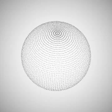 3D sphere of particles Stock Illustration