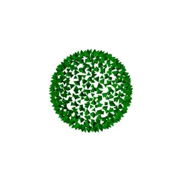 3d Sphere from particles. Isolated on white background.Vector illustration. Иллюстрация