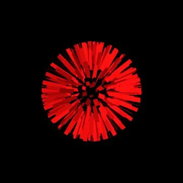 3d Sphere from particles.Isolated on black background.Vector illustration. 스톡 일러스트
