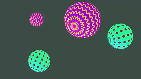 3D Sphere Pattern Animation Colorful Background Video stock 319297198