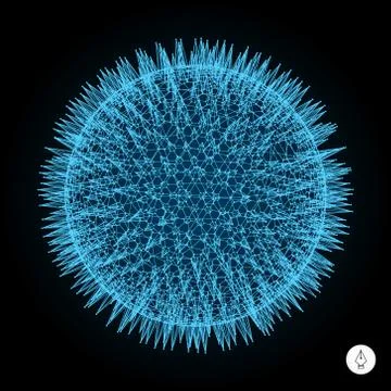 3d sphere. Technology concept. Vector illustration Stock Illustration