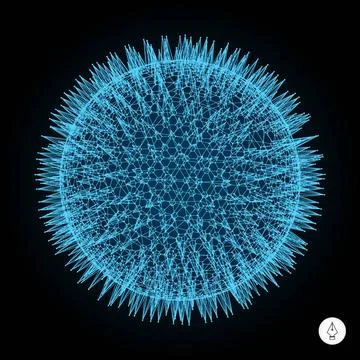 3d sphere. Technology concept. Vector illustration. 3d sphere. Technology ... Foto stock