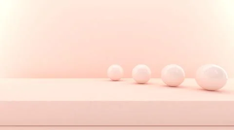 3d spheres background. Abstract 3d balls wallpaper. Circles. Geometric shapes. Stock-Illustration