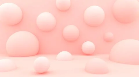 3d spheres background. Abstract 3d balls wallpaper. Circles. Geometric shapes. Stock-Illustration