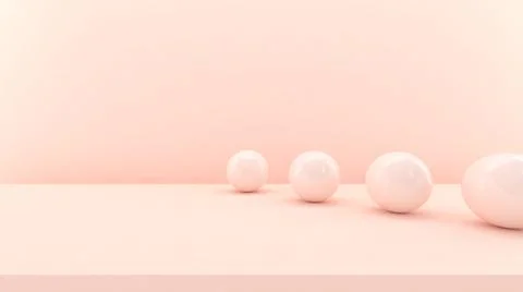 3d spheres background. Abstract 3d balls wallpaper. Circles. Geometric shapes. Stock-Illustration