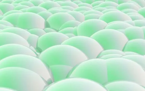 3D Spheres crossover green Stock Illustration