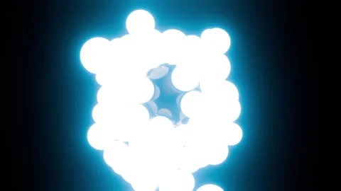 3d spheres flying on white background and are attracted to big ball. Stock Footage 267428552