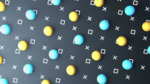 3d spheres gradient background. VJ Seamless loop background. Stock Footage 96057992