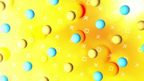 3d spheres gradient background. VJ Seamless loop background. Stock Footage 96058046