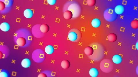3d spheres gradient background. VJ Seamless loop background. Stock Footage 96058052