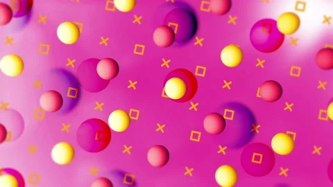3d spheres gradient background. VJ Seamless loop background. Stock Footage 96058130