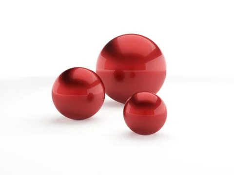 3d spheres isolated on white background with shadows Stock Illustration