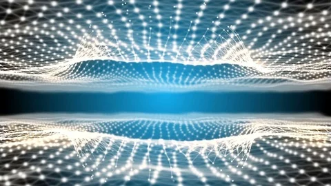 3D spherical field inside of a blue plexus field in organic motion Video stock 80991031