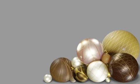 3d spherical illustration and pattern of celebration, abstract background ill Stock Illustration
