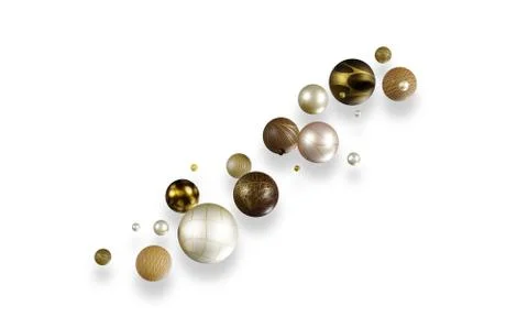 3d spherical illustration and pattern of celebration, abstract background ill Stock Illustration