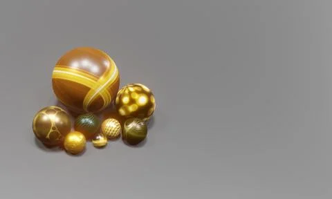 3d spherical illustration and pattern of celebration, abstract background ill 스톡 일러스트