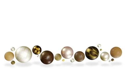 3d spherical illustration and pattern of celebration, abstract background ill Stock Illustration