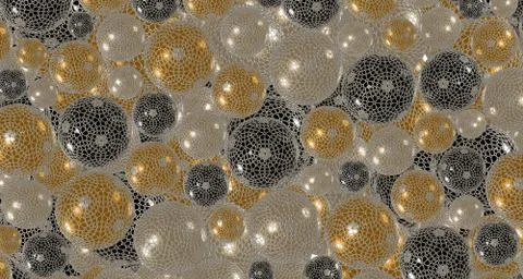 3d spherical illustration and pattern of celebration, abstract background ill 스톡 일러스트