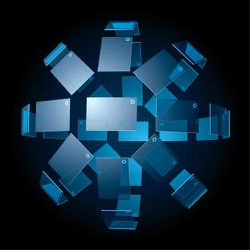 3d spherical template Stock Illustration