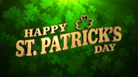 3D Spinning Clovers with Text 動画素材 104072497