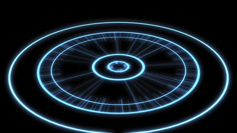 3D Spinning Wheel Audio Reactive X60 Degrees M Blue Animation Loop 스톡 동영상 314294857