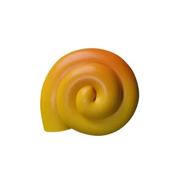 3d spiral ammonite. Stock Illustration