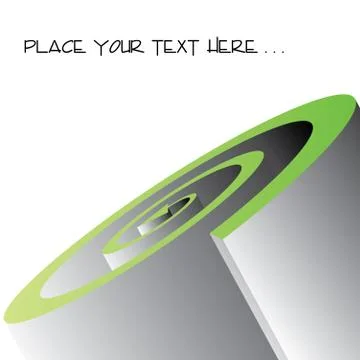 3d spiral arrow with space for text, vector illustration Stock Illustration