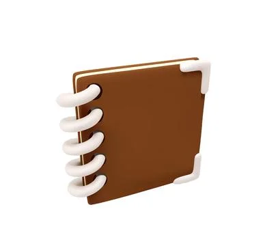 3D Spiral Notebook vector Icon Stock-Illustration