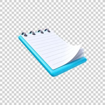 3d spiral notepad icon Stock Illustration