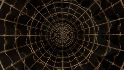 3D spiral pattern with lines creating a tunnel effect Stock Footage 340029563