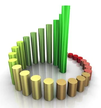 3d spiral progress bars Stock Illustration