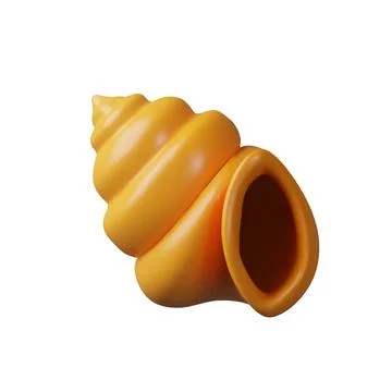 3d spiral seashell Stock Illustration