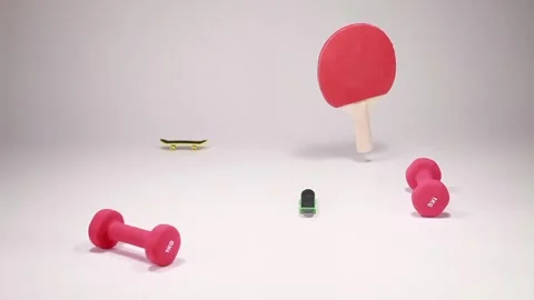 3D Sport Attributes Scene Motion Graphics Stock Footage 310219224