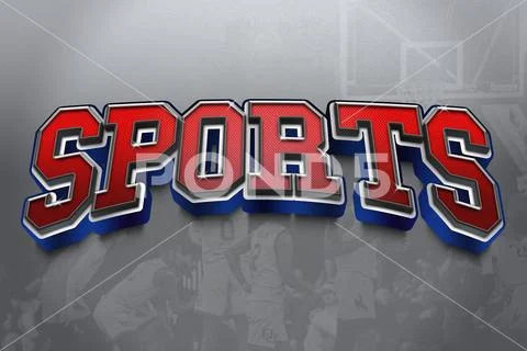 3D Sport Text Effect PSD-Vorlage