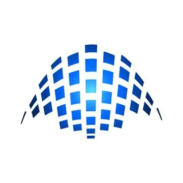 3D Square Abstract Sphere vector illustration. Modern 3d effect design for bu Stock Illustration