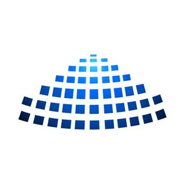 3D Square Abstract Sphere vector illustration. Modern 3d effect design for bu Stock Illustration