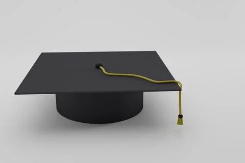 3d Square academic cap render Stock Illustration