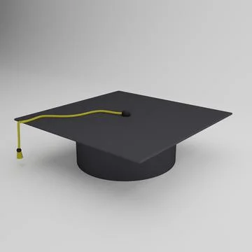 3d Square academic cap render Stock Illustration