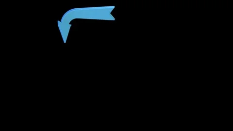 3D Square Arrow Loop Movement Stock Footage 292337980