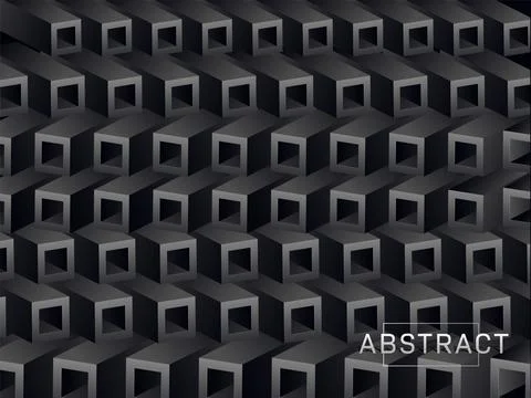 3D Square Block Layer Abstract Background. Illustrazione stock