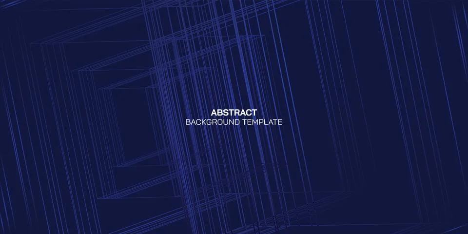 3D square box outline on blue background. Abstract science, futuristic, ene.. 스톡 일러스트
