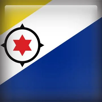 3D Square Country  Flag Button Vector Stock Illustration