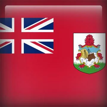 3D Square Country  Flag Button Vector Stock Illustration